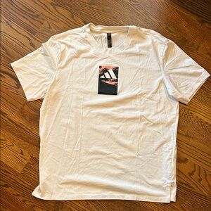 Adidas White Men's T-Shirt, Size L